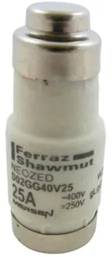 Mersen NEOZED Sicherungseinsatz D02 25A gG gelb (W213160) (10 Stk)