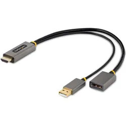 StarTech com Cavo adattatore da HDMI a DisplayPort da 30 cm - Convertitore attivo da HDMI 2.0 a DP 1 (0.30 m), Videokabel