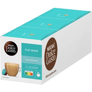NESCAFÉ DOLCE GUSTO Flat White Kaffeekapseln 3er Pack (3 x 16 Kapseln)