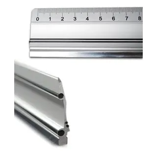 Aluminiumlineal mit Stahlkante, Länge: 50cm
