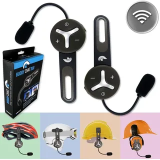 BUDDYCHAT Duo Bluetooth Intercom Helm Headset Freisprechanlage Funkgerät 1000m