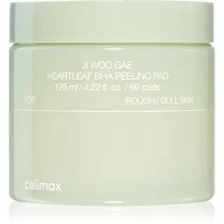 celimax Ji Woo Gae Heartleaf BHA Peeling Pad Peeling-Polsterchen mit beruhigender Wirkung 60 St.