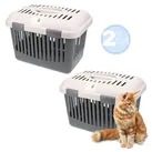 2x Katzentransportbox Oben Öffnen Open Top Stressfrei Dachöffnung Hundetransportbox Hunde Katzen Kleintier Transport Box Transportbox