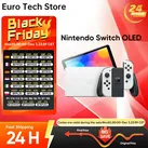 Nintendo Schalter OLED Modell 7 Zoll Bildschirm Joy‐Con Griff Verbesserte Audio Einstellbare Konsole Stabile TV Modus Video Spiel