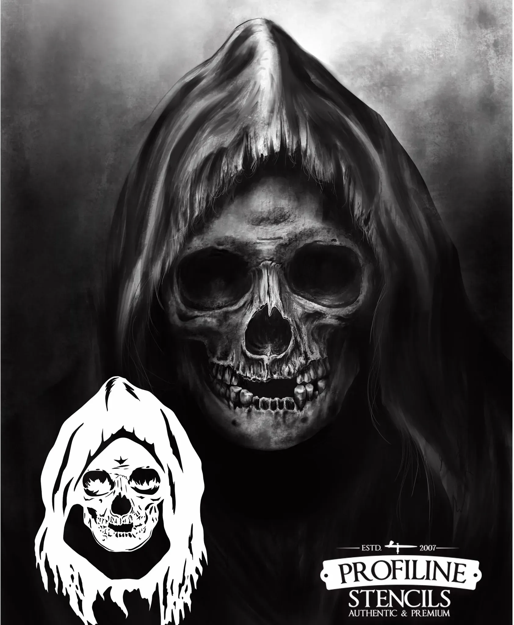 Sensenmann, der Tod | Airbrush Schablone Grim Reaper | A4