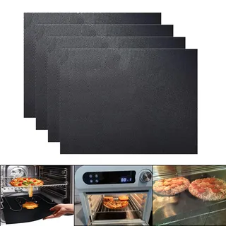 Lifhety Dauerbackfolie für Backofen und Grill 40x50 cm, 4er set Backpapier Wiederverwendbar Antihaftbeschichtete Backmatte für den Backofenboden, BBQ Grillmatte Geeignet für Öfen, Grills, Backbleche