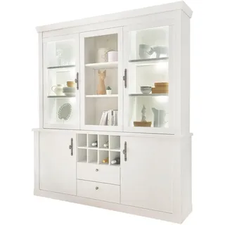 furn.design Buffetschrank Fiastra 184 x 207 cm Pinie Weiß