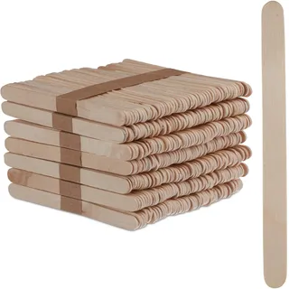 Relaxdays Eisstiele aus Holz 500 Stück 11,5 cm