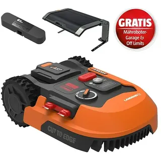 Worx PowerShare 20V Mähroboter-Set  (Landroid M500 Plus, Garage WA0810 & Off Limits)