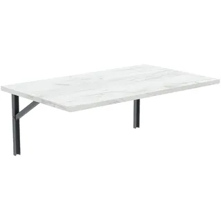 AKKE Wandklapptisch für Küche Zimmer Wohnzimmer Kinderzimmer 90 cm x 60 cm, Wandtisch klappbar, Klappbarer Wandtisch Küchentisch Kindertisch, Klapptisch Klappschreibtisch Küche Weißes Craft