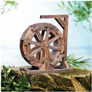 Wasserfall-Brunnen, Holz-Wasserrad mit Halterung, chinesische Feng Shui-Szene, Dekoration, dekorativ, freistehend, Vintage, rustikaler Zierteich für Garten, Terrasse, Hinterhof, Veranda, Hof ​ ( Size