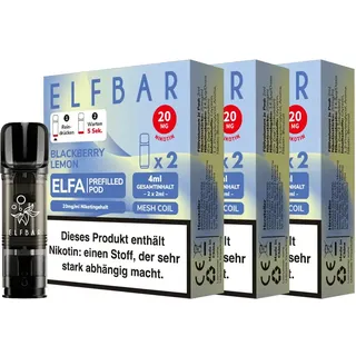 ELFBAR ELFA Prefilled Pod x 2 - Blackberry Lemon 2.0% , 3er Pack