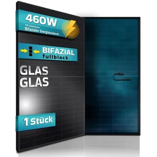 sunniva SUNNIVA® Solar Module Black Frame FULL BLACK Bifacial Glas Glas 460W Setwahl