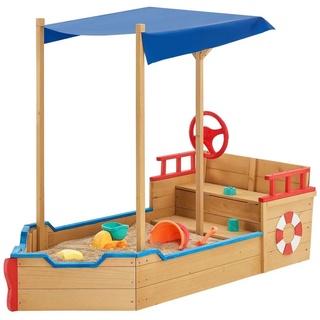 Juskys Sandkasten Braun, Holz