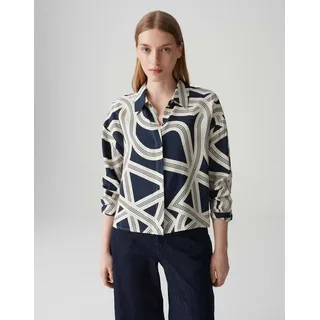 Opus Langarmbluse Famena lane in ecru marine | Gr.: 38