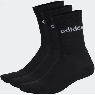 Adidas Linear Crew Cushioned Socken 3er Pack Black / White 37-39