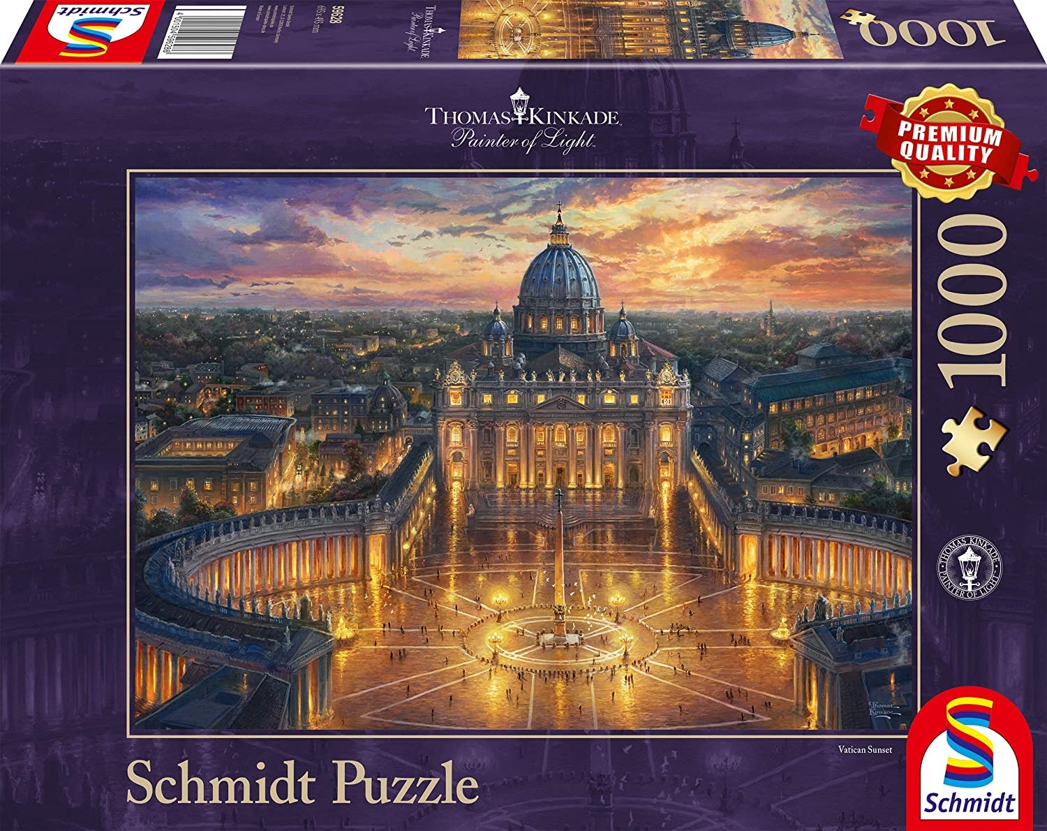 Schmidt Spiele Puzzle 59628 - Thomas Kinkade: Vatikan [1.000 Teile] | Zustand: Neu & original versiegelt