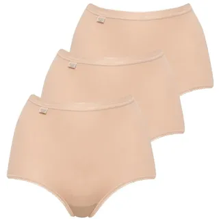 sloggi Damen Basic+ Maxi Brief 4er Pack 4er Pack Maxi-Slip aus Kerngesponnene Baumwolle mit weichen Nähten, die völlig unsichtbar sind Garantierte Formbeständigkeit und Farbbrillanz., Puder (Haut), 50 - 50