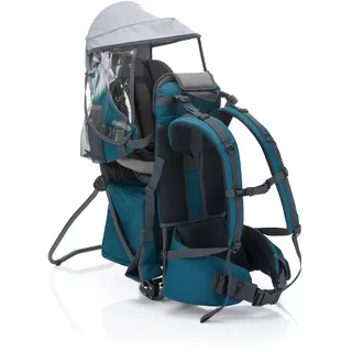 Fillikid Rückentrage Explorer Elite Exklusiv | Kindertrage für Wandern & Reise | Babytragerucksack mit Sonnenschutz & großen Staufächern | Kinderkraxe Baby-Carrier Tragesitz bis 20 kg