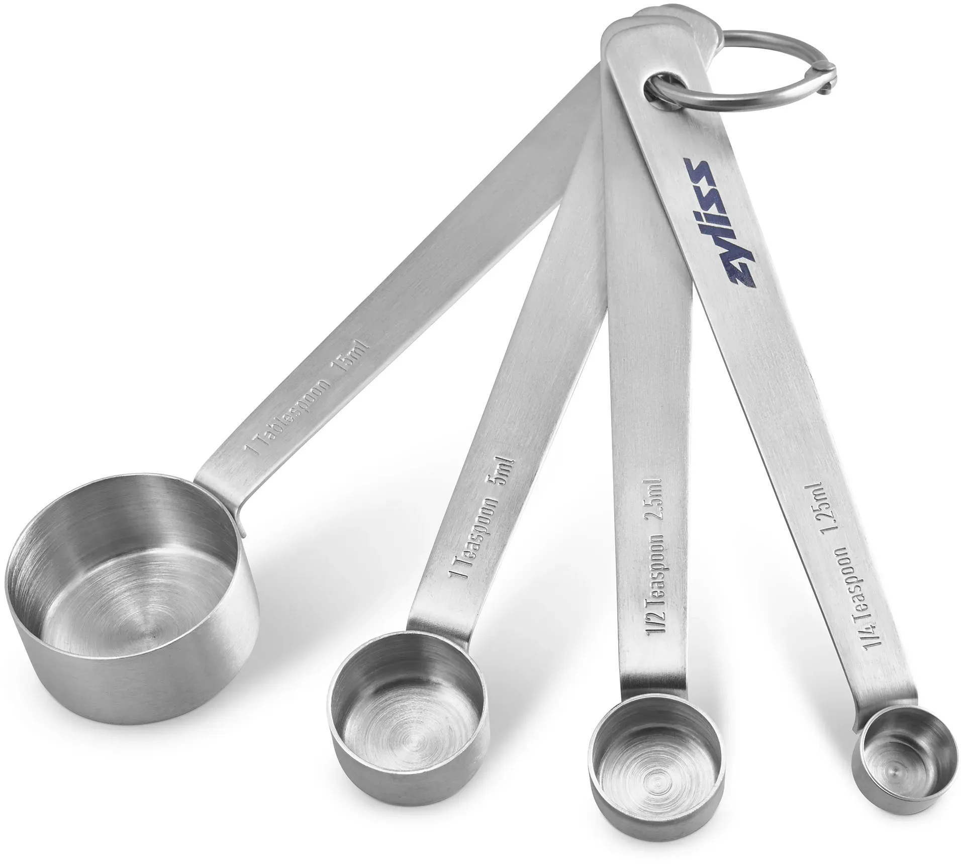 ZYLISS Messlöffel-Set aus Edelstahl mit 4 Größen von 1,25 ml bis 15 ml