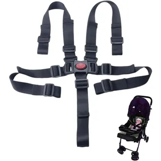5 Punkt Gurt Sicherheitsgurt, Ersatz-Sicherheitsgurte für Baby Kinderwagen Hochstuhl 5 Punkt-Gurtsystem, Hochstuhlgurte Verstellbare Wandelbare Gurte Multifunktional Kinderschutzgurt Buggy hochstuhl