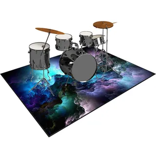 Drum Teppich Schlagzeugteppich 180 x 160 cm Trommelteppich Schallschutz Akustik Schlagzeug Teppich Professionelles rechteckiges Elektronisches Jazz Schlagzeug Kit Drumteppich für Studio, Wohnung