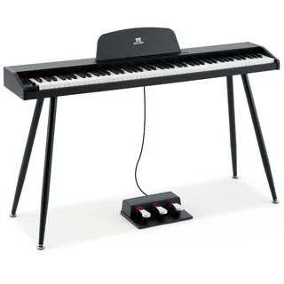 MUSTAR 88 Tasten Digital Piano für Anfänger, Keyboard Piano Volle Größe mit 3 Pedaleinheiten, Portable E-Piano, Home Digital Piano mit MIDI-USB und Ständer, Schwarz
