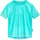 Unisex Kinder Badeshirt Rash-Guard-Shirt Türkis Batik 122-128