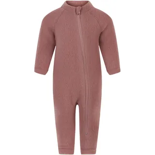 Mikk-line WALKOVERALL 104 Burlwood | Wollwalk Overall für Baby und Kleinkind | Schlafanzug Aus Wolle | 95% Wolle - 100% Mulesingfrei Merinowolle | Ohne Füße - 104