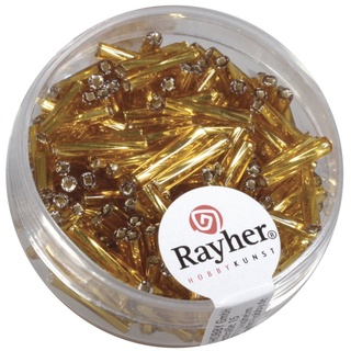 Rayher 1404506 Glasstifte twistet, 12 mm, mit Silbereinzug, Dose 14g,