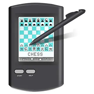 PLSGKF Mini Electronic Chess Board Intelligent, Schach Computer BerüHrungsbasierte, Mehrere MöGlichkeiten Zu Spielen, Elektronisches Schachspiel Hd Tragbar Einzelspieler-Computerspiel