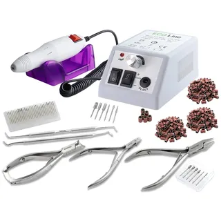 Pediküre-Set Fußpflegegerät Fräser Komplett-Set für die Fußpflege Hornhautentfernung und Maniküre mit Fußpflegeinstrumente Nagelzangen Diamantschleifer