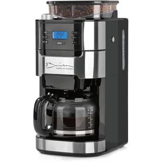 Barista Kaffeemaschine Mahlwerk & Glaskanne | Warmhaltefunktion, 24h Timer & Permanentfilter