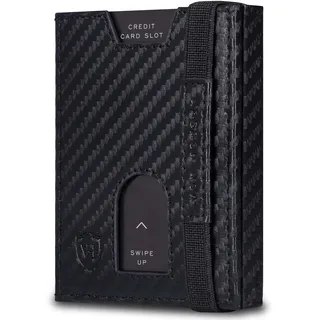 VON HEESEN Slim Wallet Portemonnaie schwarz