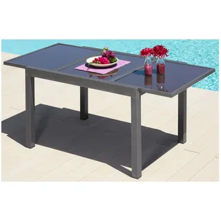 baumarkt direkt Amalfi Gartentisch 120 x 90 x 75 cm grau ausziehbar