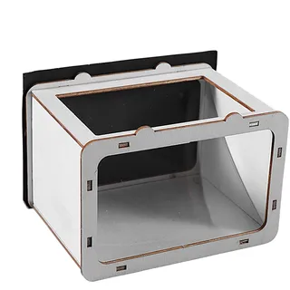 None 3D Holographic Projector | Telefon Hologramm Display Home Cinema Theatre, Holz und Acryl Mobile für Kinder Erwachsene, visuelles Lernen, interaktive lustige Werbung