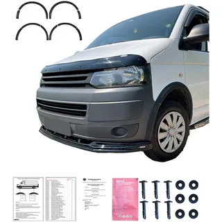am carparts gmbh & co kg Radlaufschutz Radlaufleisten kompatibel mit VW Transporter T5 T5 1 2003 bis 2015 10 TLG mit ABE T†V
