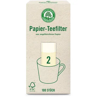 Lebensbaum Papier Teefilter Gr 2 100 Stücks 1 Schachtel Mit 100 Stück