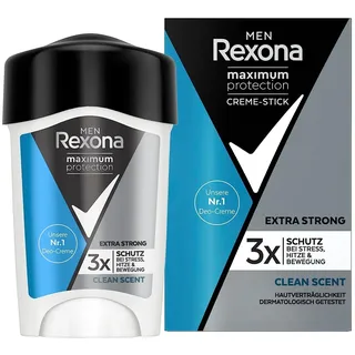 3x Rexona Men Maximum Protection Anti-Transpirant Deocreme Clean Scent (3x45ml)