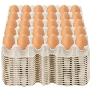 LuxusKollektion Eierbecher 16er Pack Weiße Eierkartons Papierzellstoff Eierlagen 30 Gitter Eier orange