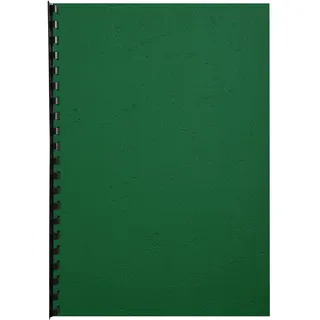Exacompta 100er Einbanddeckel Evercover 270g/qm Lederprägung A4 Dunkelgrün 2798C