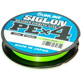 Sunline Angelschnur Sunline Siglon PE X4 Light Green 150m - Geflochtene Schnur, 0.132 m Länge, 0.132 mm Fadendurchmesser, (150-St) 0.132 m