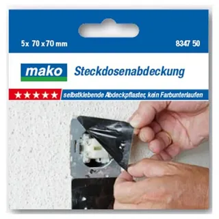 Mako Steckdosen- und Schalterabdeckung PREMIUM 70 x 70 mm, selbstklebende Abdeckpflaster
