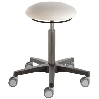 Prova Nova Drehhocker Roll- und Drehhocker Poppi® Dijon 4156, Sitzhöhe ca. 51-72 cm,Pilzsitz grau|silberfarben