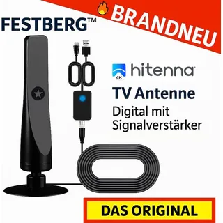 FestbergTM Hitenna TV Antenne 4K Digital mit Signalverstärker - das Original!