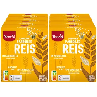 Bonrisi Schnellkochreis 500 g, 8er Pack