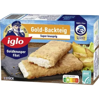 Iglo Goldknusper-Filets MSC Gold-Backteig 300 g (3 Stück)