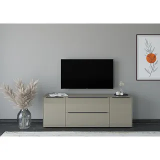 Set One by Musterring Reno TV-Lowboard 182 cm Grau/Taupe Glas