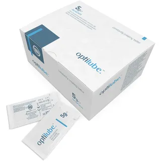 OptiLube Beutel - Steriles Gleitgel in Beuteln, wasserlöslich mit leicht aufreißbarer Verpackung (5g Sachet - Schachtel mit 150 Stück)