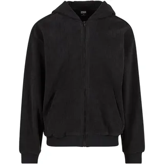 URBAN CLASSICS Jaquard Velvet Reißverschlusspullover Black L